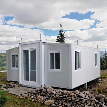 E1 Sala de expansión: versión estándar de 20 pies con dos dormitorios y una sala de estar